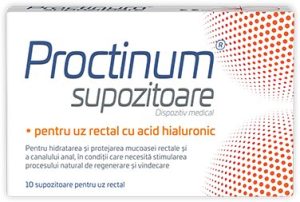 Care este cel mai utilizat ingredient în supozitoarele pentru hemoroizi?, 1 - Proctinum
